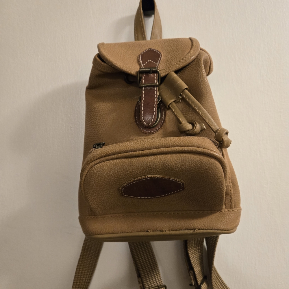 Daniel Ray Small Tan Leather Buckle Backpack